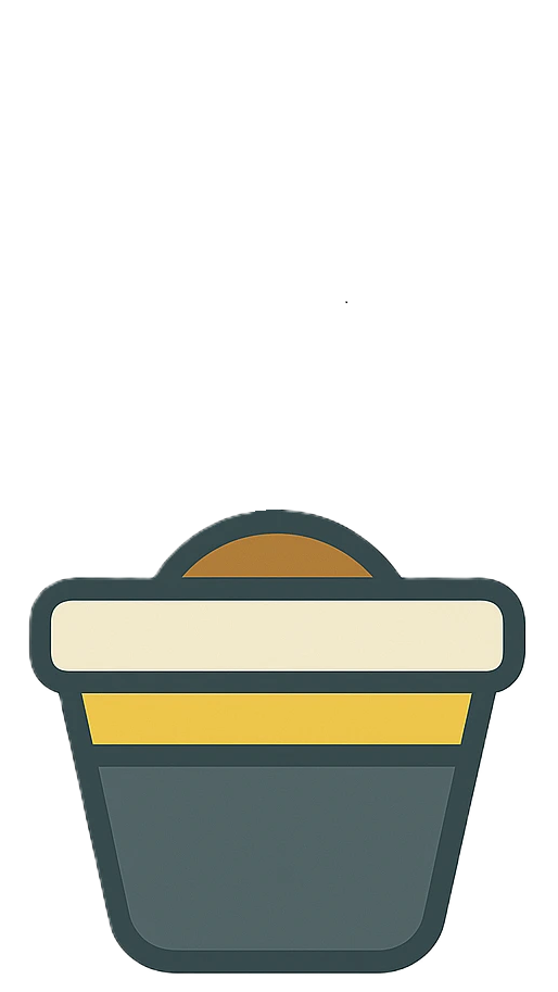 A pot for a new plant